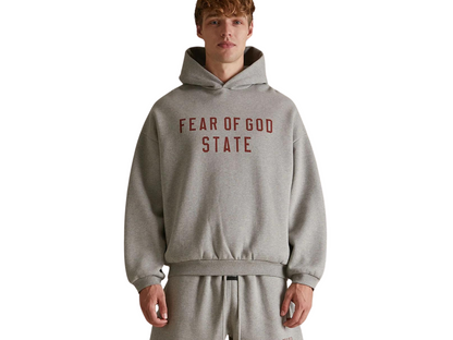 Fear of God Essentials Hoodie Dark Heather Oatmel