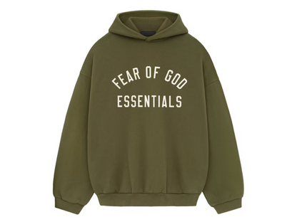 Fear of God Essentials Hoodie Military