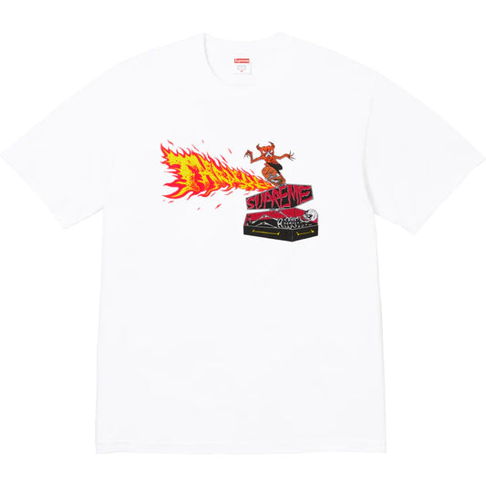 Remera Supreme/Trasher Back Tail Blanca